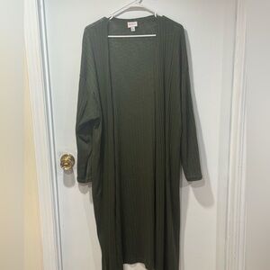 Olive Green Women's Sweater Cardigan
